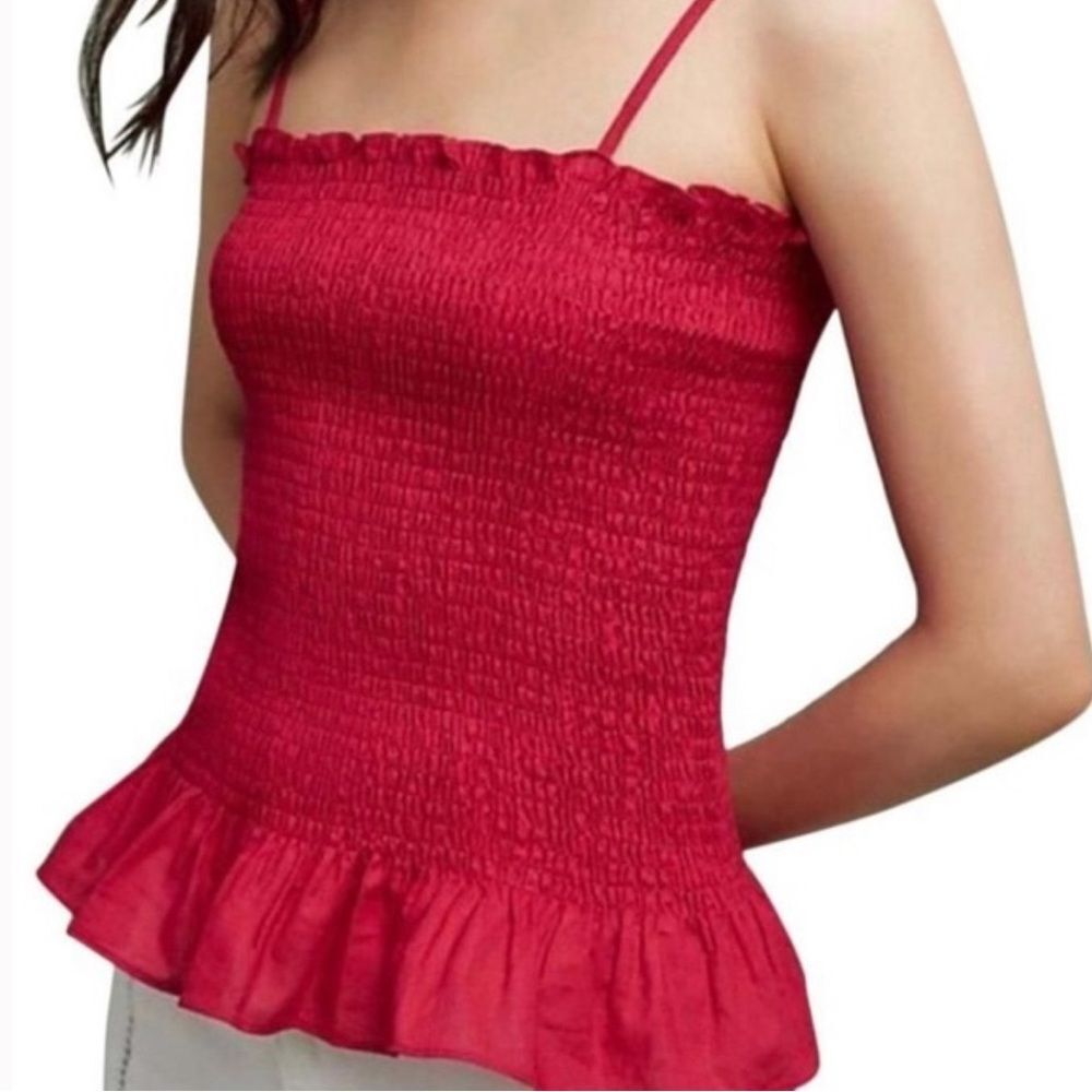 Anthropologie Maeve Strapless Raspberry Top Size XS*** No Strap**